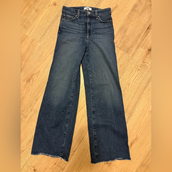 PAIGE Anessa Flare Wide Leg Jeans in Blue Size25 - Picture 6 of 9